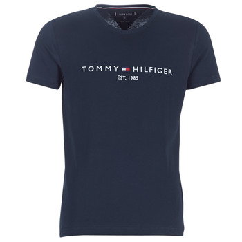 tekstylia Męskie T-shirty z krótkim rękawem Tommy Hilfiger TOMMY FLAG HILFIGER TEE Marine