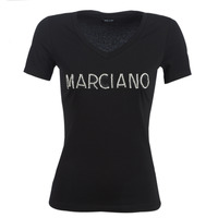 tekstylia Damskie T-shirty z krótkim rękawem Marciano LOGO PATCH CRYSTAL Czarny
