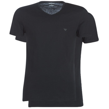 tekstylia Męskie T-shirty z krótkim rękawem Emporio Armani CC722-PACK DE 2 Czarny