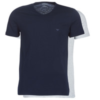 tekstylia Męskie T-shirty z krótkim rękawem Emporio Armani CC722-PACK DE 2 Marine / Szary