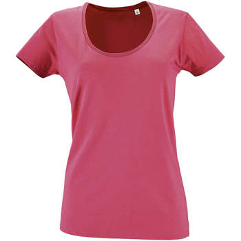 tekstylia Damskie T-shirty z krótkim rękawem Sols METROPOLITAN CITY GIRL Różowy