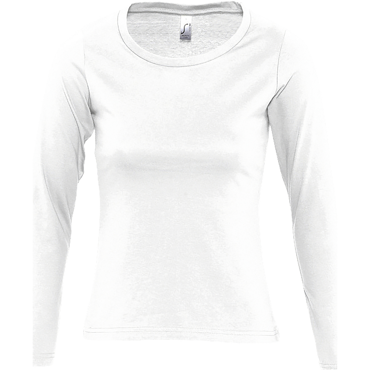 tekstylia Damskie T-shirty z długim rękawem Sols MAJESTIC COLORS GIRL Biały
