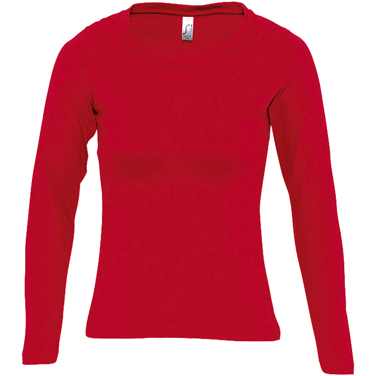 tekstylia Damskie T-shirty z długim rękawem Sols MAJESTIC COLORS GIRL Czerwony