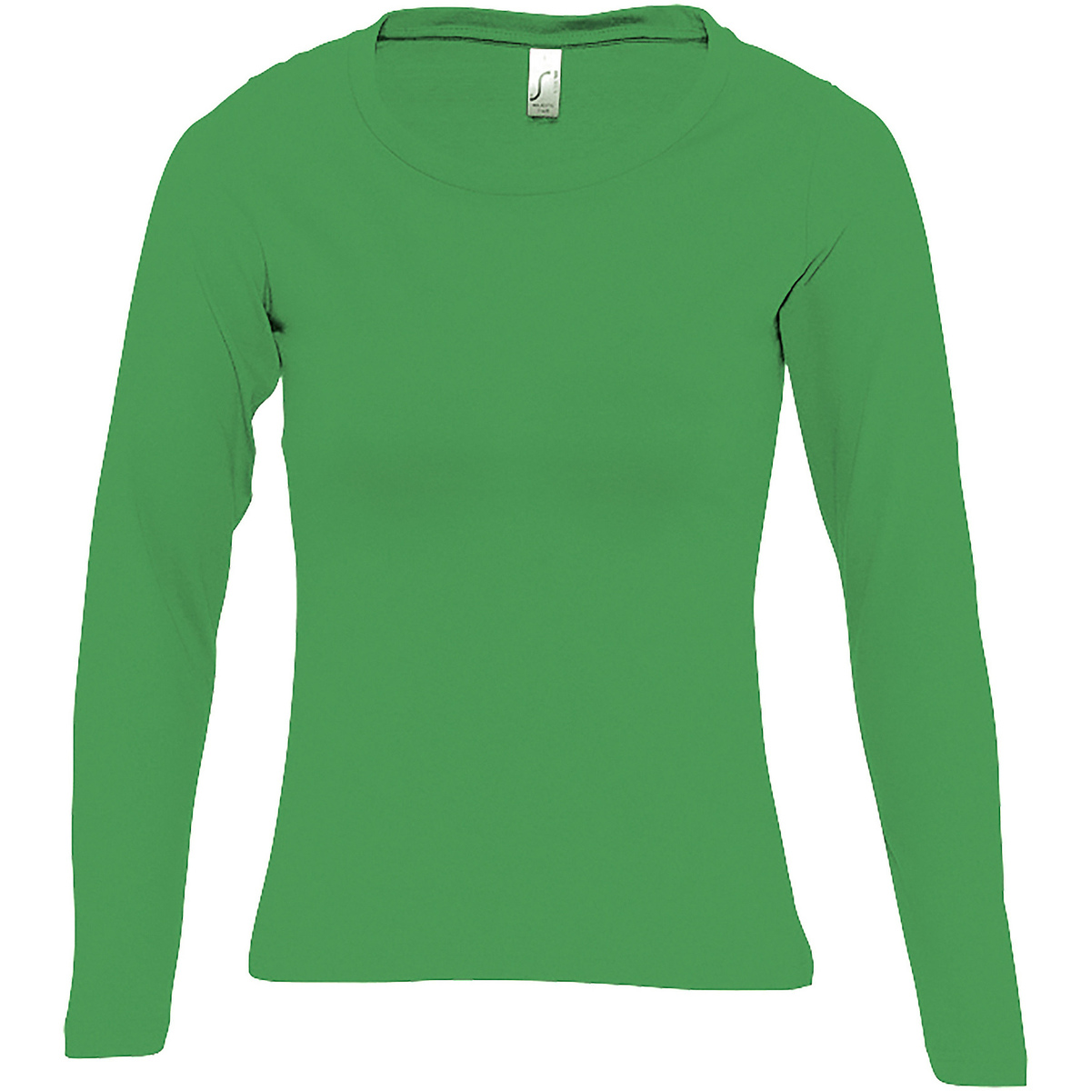 tekstylia Damskie T-shirty z długim rękawem Sols MAJESTIC COLORS GIRL Zielony