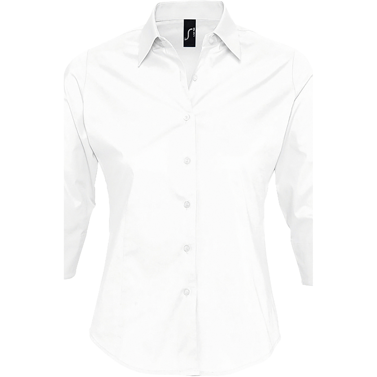 tekstylia Damskie Koszule Sols EFFECT ELEGANT Biały
