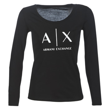tekstylia Damskie T-shirty z długim rękawem Armani Exchange 8NYTDG-YJ16Z-1200 Czarny