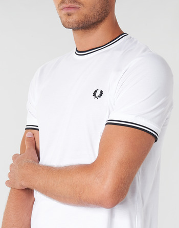 Fred Perry TWIN TIPPED T-SHIRT Biały