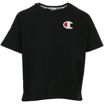 tekstylia Damskie T-shirty z krótkim rękawem Champion Crewneck T-shirt Cropped Czarny