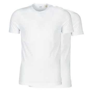 tekstylia Męskie T-shirty z krótkim rękawem Levi's SLIM 2PK CREWNECK 1 Biały
