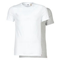 tekstylia Męskie T-shirty z krótkim rękawem Levi's SLIM 2PK CREWNECK 1 Biały / Szary