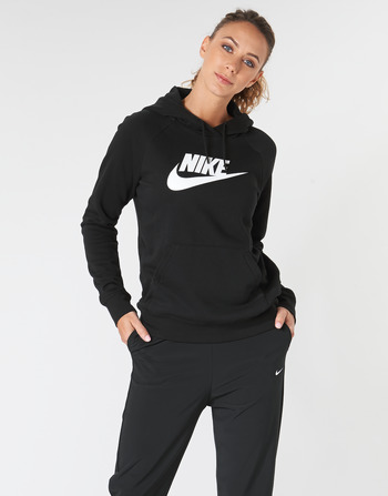 tekstylia Damskie Bluzy Nike W NSW ESSNTL HOODIE PO  HBR Czarny