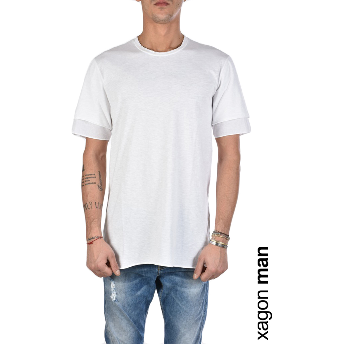 tekstylia Męskie T-shirty z krótkim rękawem Xagon Man 2J19005 Biały