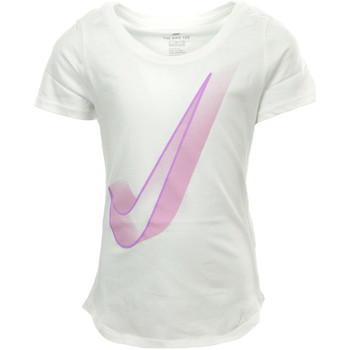 tekstylia Dziewczynka T-shirty z krótkim rękawem Nike Kids Nsw Tee Scoop Interstellar Biały