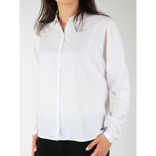 tekstylia Damskie Koszule Wrangler Koszula  Relaxed Shirt W5213LR12 Biały