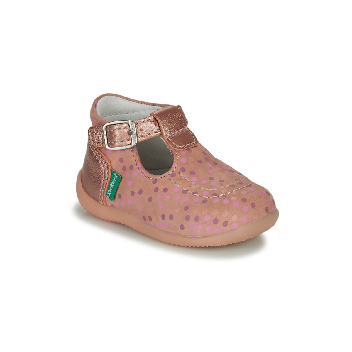 Buty Dziewczynka Sandały Kickers BONBEK-3 Różowy / Polka dot