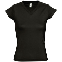 tekstylia Damskie T-shirty z krótkim rękawem Sols MOON COLORS GIRL Czarny