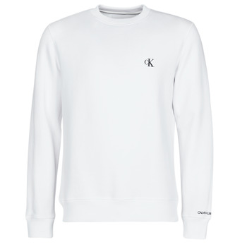 tekstylia Damskie Bluzy Calvin Klein Jeans CK ESSENTIAL REG CN Biały