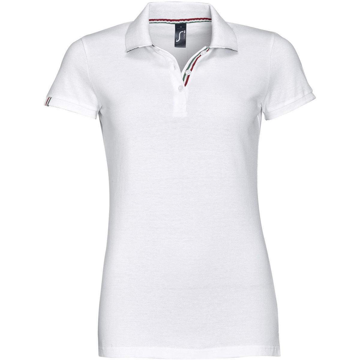 tekstylia Damskie Koszulki polo z krótkim rękawem Sols PATRIOT FASHION WOMEN Biały