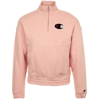 tekstylia Damskie Bluzy Champion Half Zip Sweatshirt Różowy