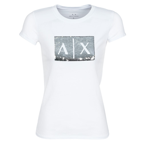 tekstylia Damskie T-shirty z krótkim rękawem Armani Exchange HANEL Biały