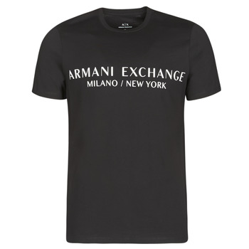 tekstylia Męskie T-shirty z krótkim rękawem Armani Exchange HULI Czarny