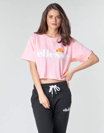 tekstylia Damskie T-shirty z krótkim rękawem Ellesse ALBERTA Różowy