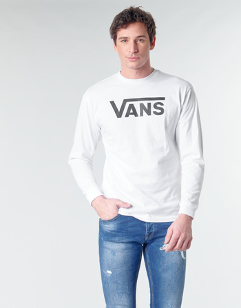 tekstylia Męskie T-shirty z długim rękawem Vans VANS CLASSIC Biały