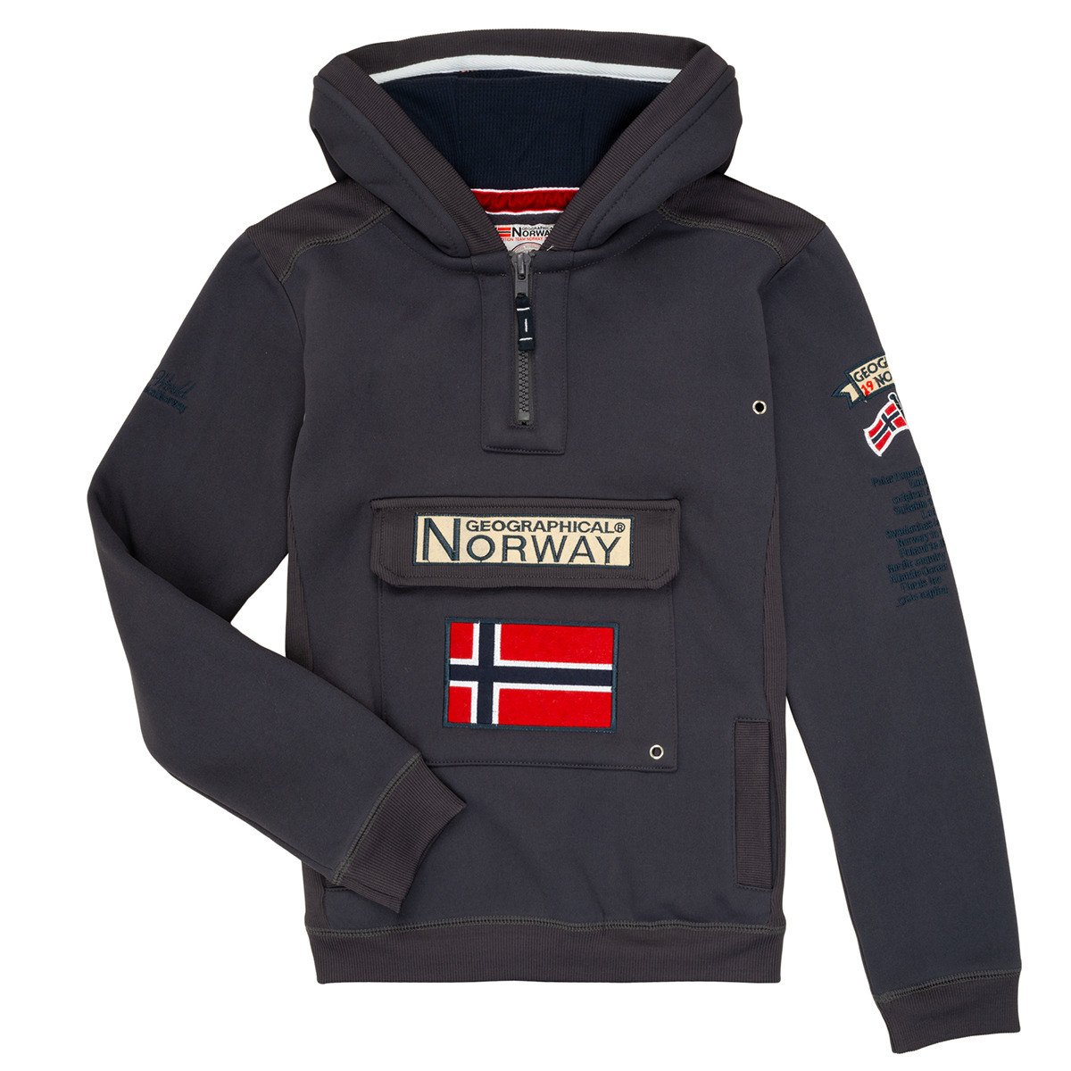 tekstylia Chłopiec Bluzy Geographical Norway GYMCLASS Szary