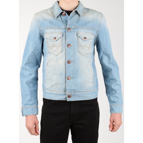 tekstylia Męskie Kurtki / Blezery Wrangler Kurtka jeansowa  Denim Jacket W458QE20T Niebieski