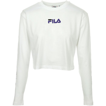 tekstylia Damskie T-shirty z krótkim rękawem Fila Reva Cropped T-Shirt Biały