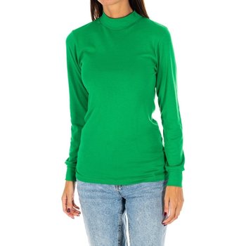 tekstylia Damskie T-shirty z długim rękawem Kisses And Love 1625-M-VERDE Zielony