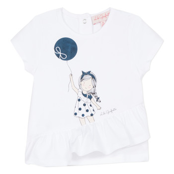 tekstylia Dziewczynka T-shirty z krótkim rękawem Lili Gaufrette NALIOS Biały