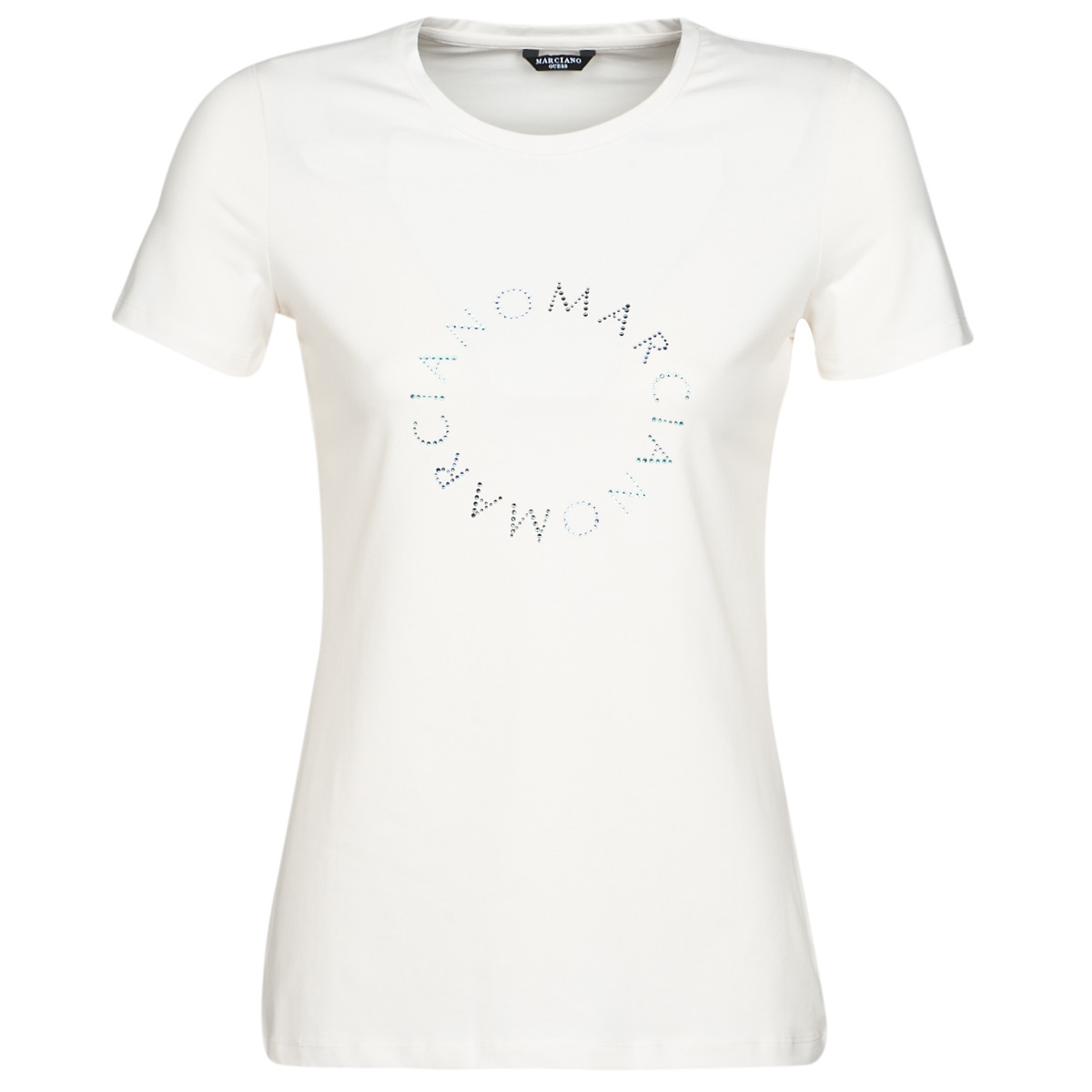 tekstylia Damskie T-shirty z krótkim rękawem Marciano ICED LOGO TEE Biały / Niebieski
