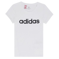 tekstylia Dziewczynka T-shirty z krótkim rękawem adidas Performance NELIZO Biały