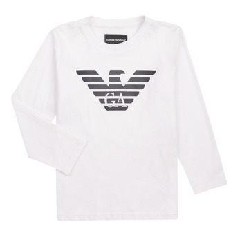 tekstylia Chłopiec T-shirty z długim rękawem Emporio Armani Aloys Biały