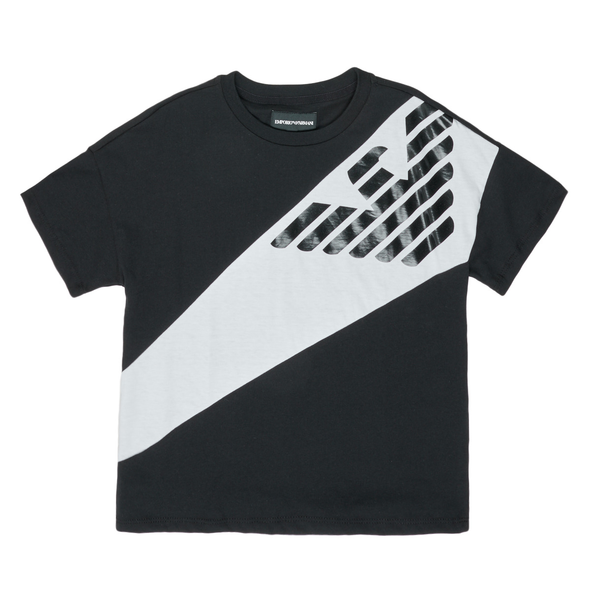 tekstylia Chłopiec T-shirty z krótkim rękawem Emporio Armani Blaise Czarny / Biały