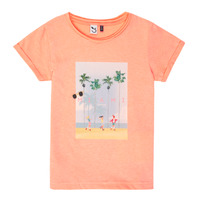 tekstylia Dziewczynka T-shirty z krótkim rękawem 3 Pommes LEA Pomarańczowy