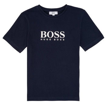 tekstylia Chłopiec T-shirty z krótkim rękawem BOSS PILIO Niebieski