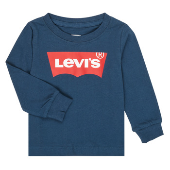 tekstylia Chłopiec T-shirty z długim rękawem Levi's BATWING TEE LS Marine