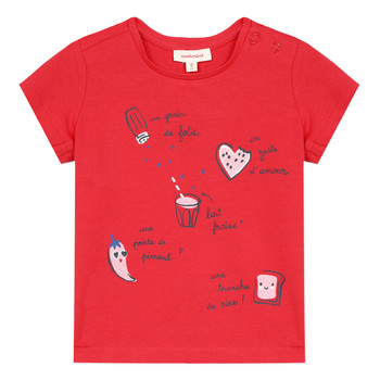 tekstylia Dziewczynka T-shirty z krótkim rękawem Catimini MUSIKOU Czerwony