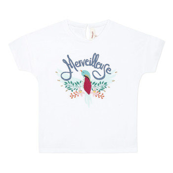 tekstylia Dziewczynka T-shirty z krótkim rękawem Catimini GARBI Biały