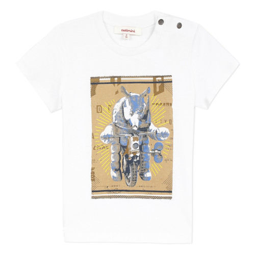 tekstylia Chłopiec T-shirty z krótkim rękawem Catimini LARIBI Biały