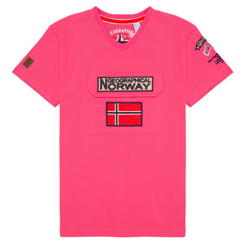 tekstylia Chłopiec T-shirty z krótkim rękawem Geographical Norway JIRI Różowy