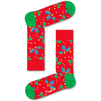 Happy socks Christmas cracker holly gift box Wielokolorowy