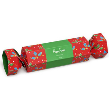 Happy socks Christmas cracker holly gift box Wielokolorowy
