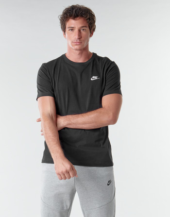 tekstylia Męskie T-shirty z krótkim rękawem Nike M NSW CLUB TEE Czarny / Biały