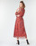 tekstylia Damskie Sukienki długie Vero Moda VMGLAMMY Czerwony