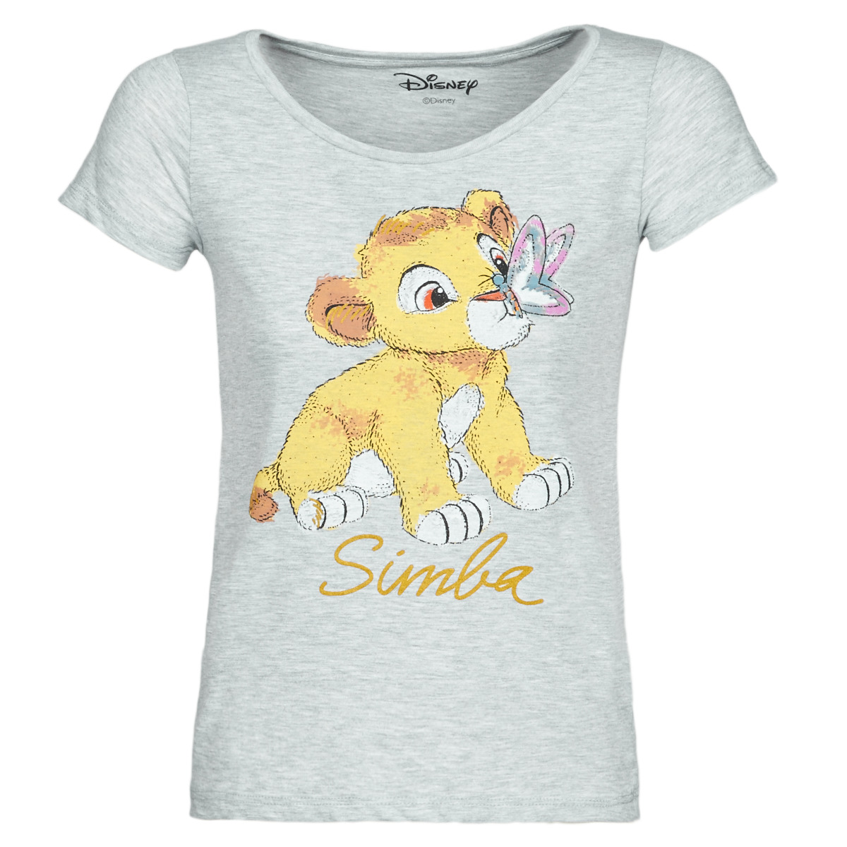 tekstylia Damskie T-shirty z krótkim rękawem Yurban THE LION KING Szary