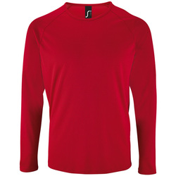 tekstylia Męskie T-shirty z długim rękawem Sols SPORT LSL MEN Czerwony