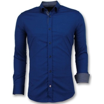 tekstylia Męskie Koszule z długim rękawem Tony Backer 102437022 Niebieski